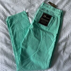 J. Crew Women's Straight Leg Corduroy Pants in Mint